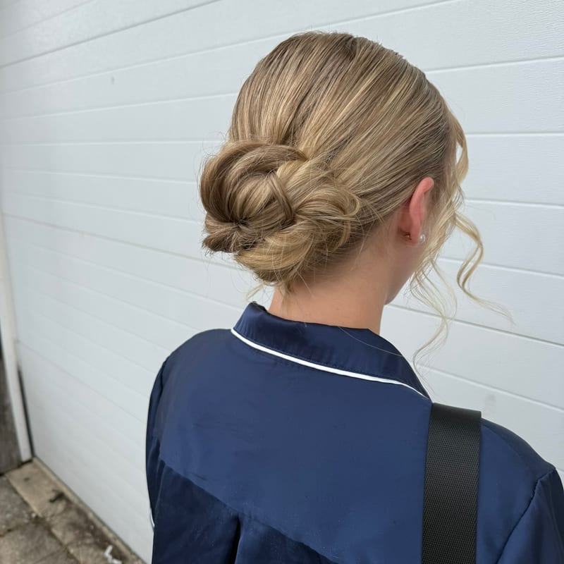 Classic low chignon bridal style