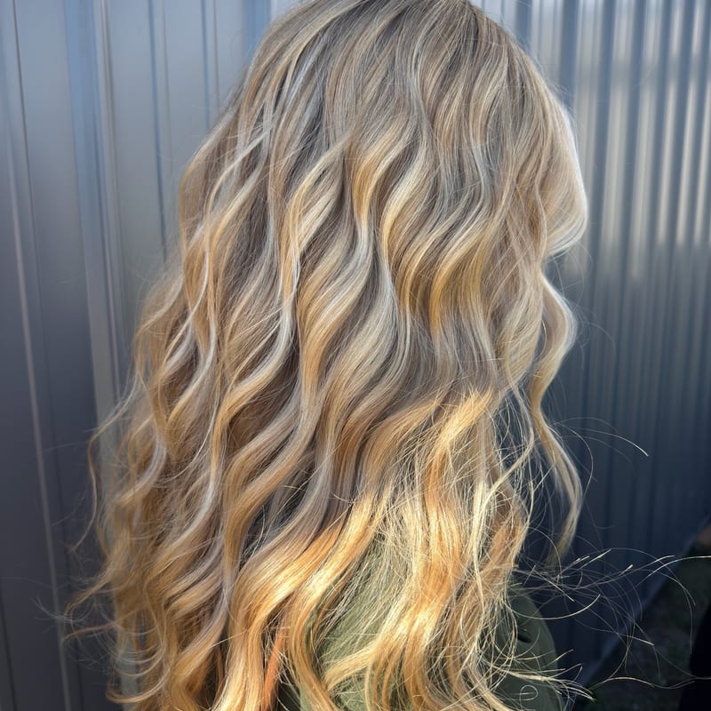 Warm brunette highlights